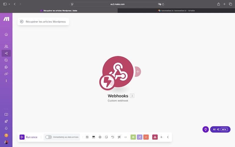 a quoi serti un webook dans make