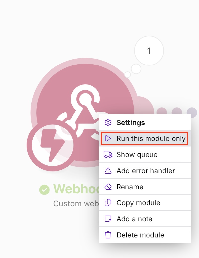 comment tester les webhooks avec make
