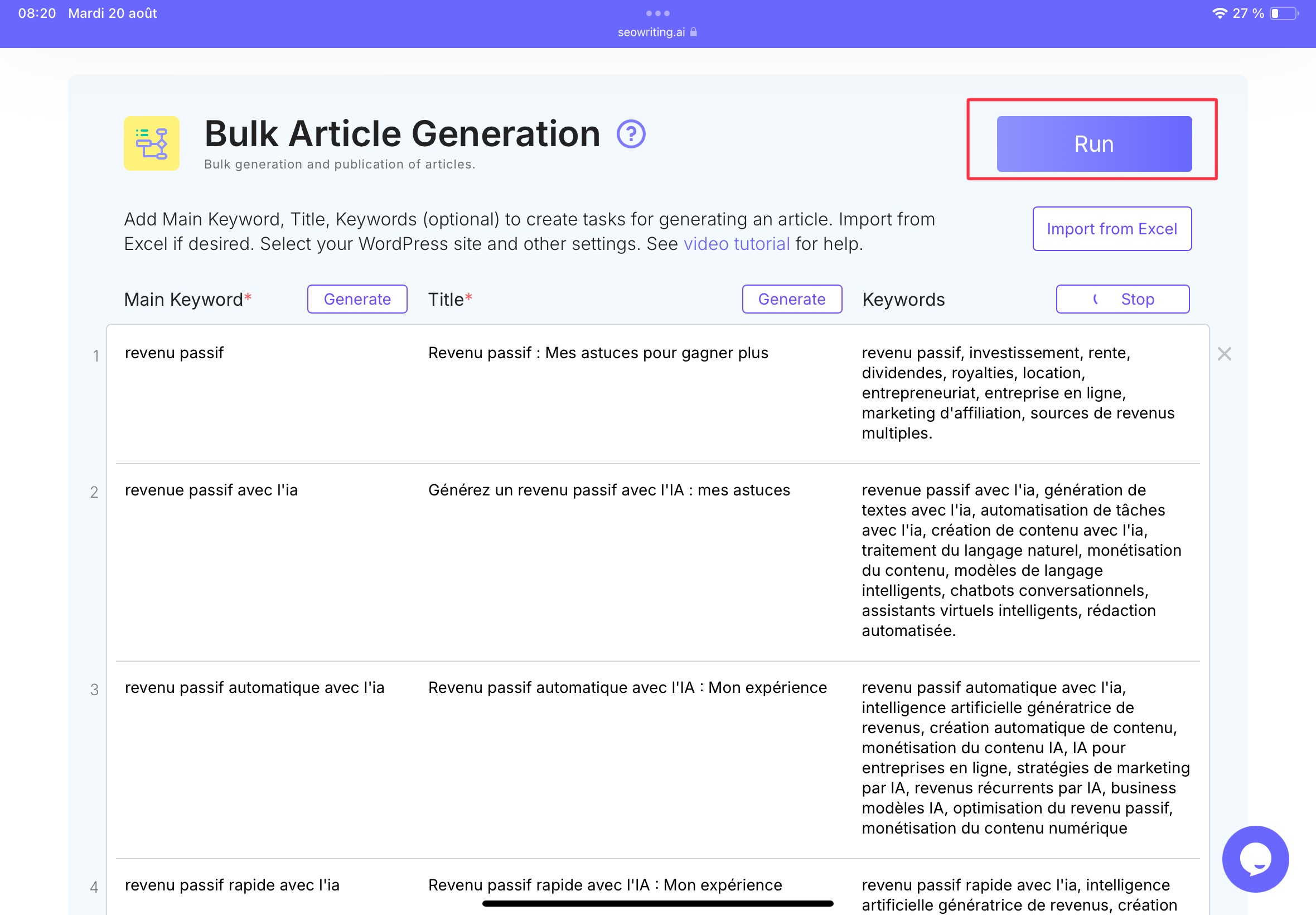 Quel outil pour autoblogging avec WordPress