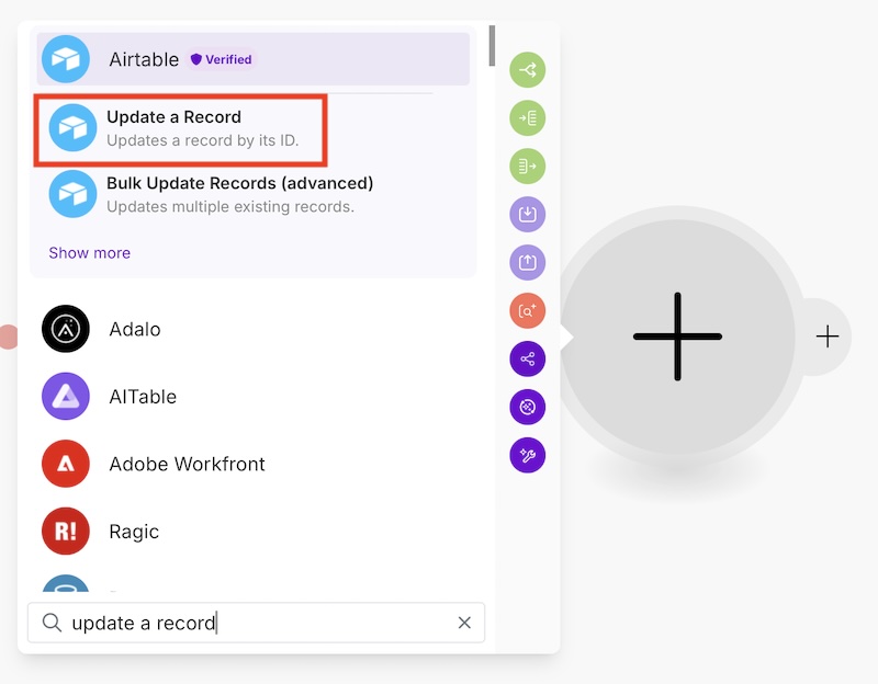 modifier automatiquement des donnees dans airtable avec make